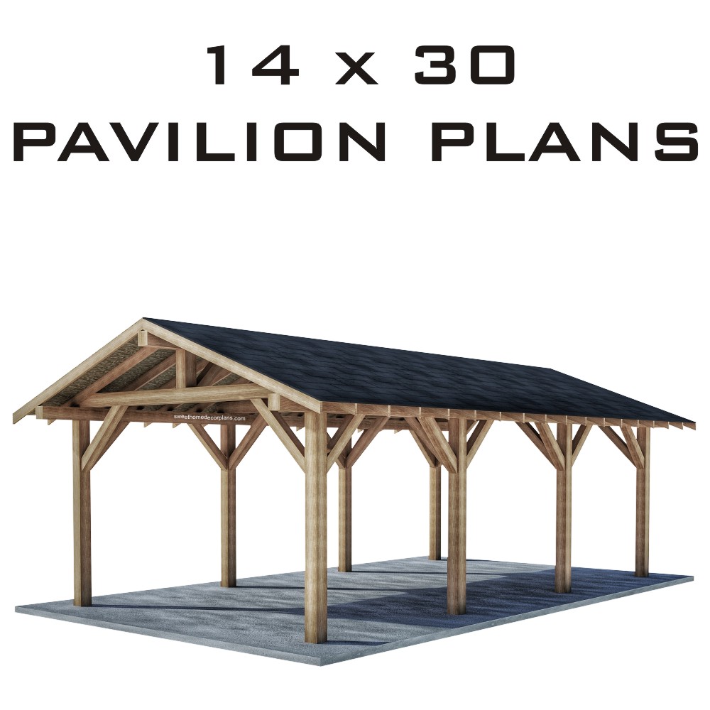Diy-wooden-14-x-30-gable-pavilion-plans-in-pdf