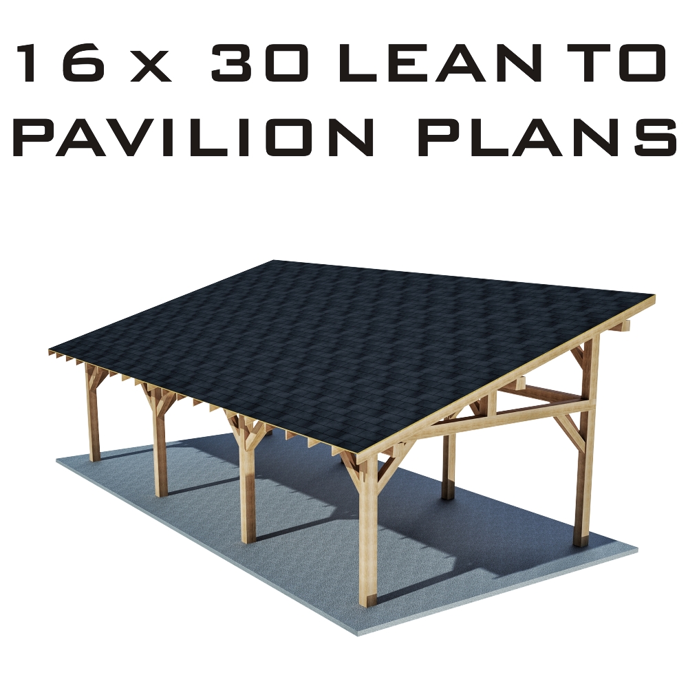Diy-wooden-16-x-30-lean-to-pavilion-plans-in-pdf
