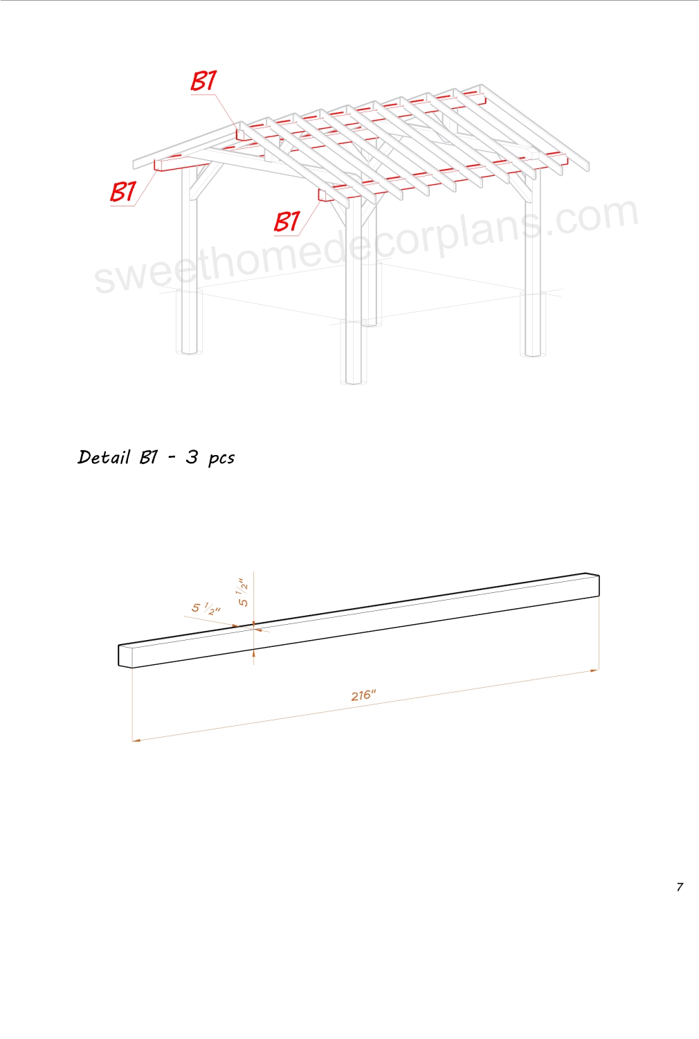 cutting-and-drilling-diagram-12-х-14-gable-pavilion-plans