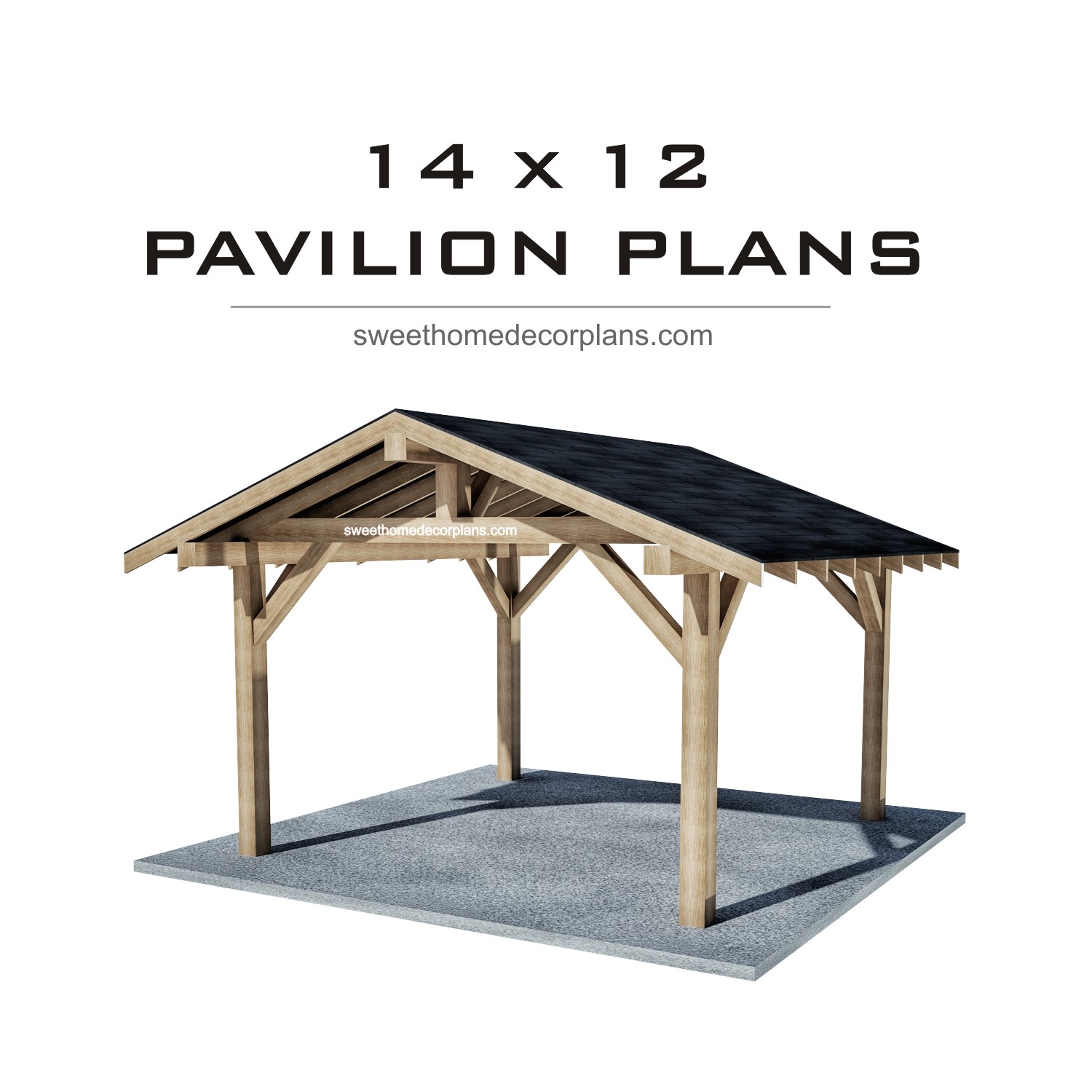 Diy-wooden-14-x-12-gable-pavilion-plans-in-pdf-for-outdoor