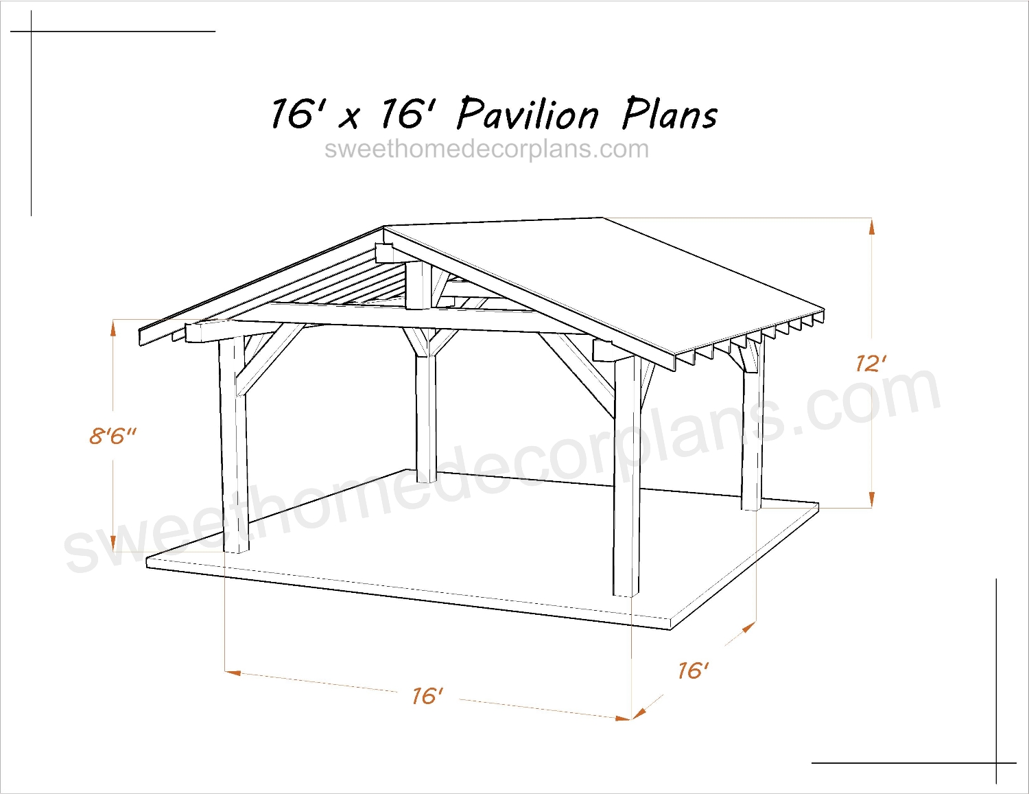Wooden-diy-16-x-16-gable-pavilion-plans-in-pdf