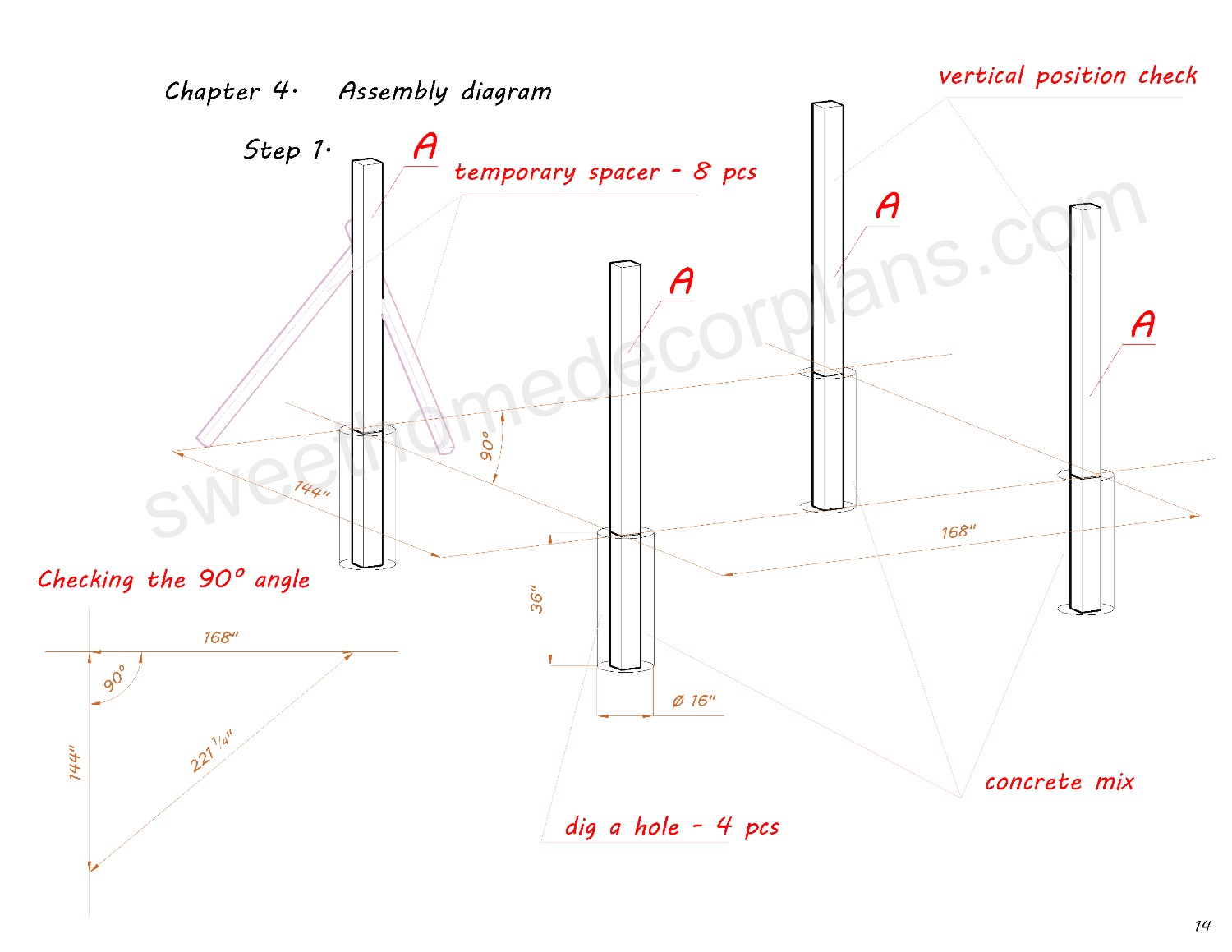 Diy-assembly-diagram-14-х-12-wooden-gable-pavilion-plans