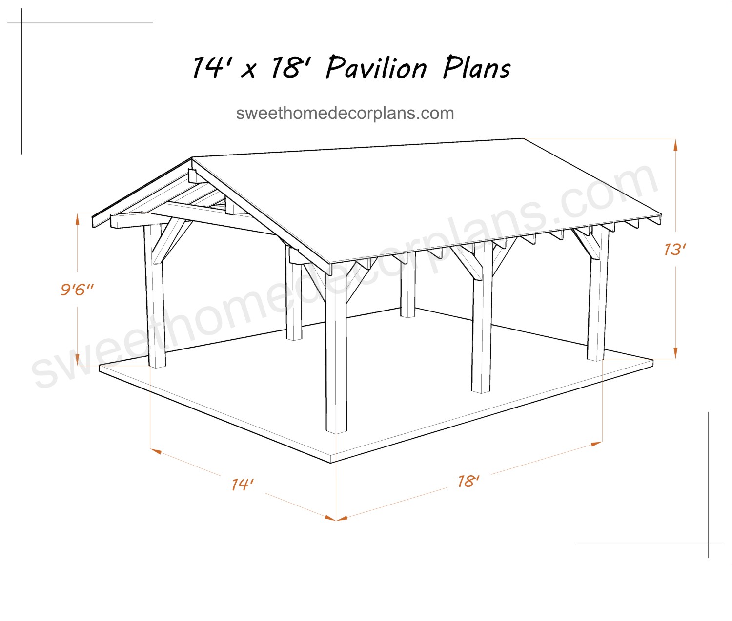 Wooden-diy-14-x-18-gable-pavilion-plans-in-pdf