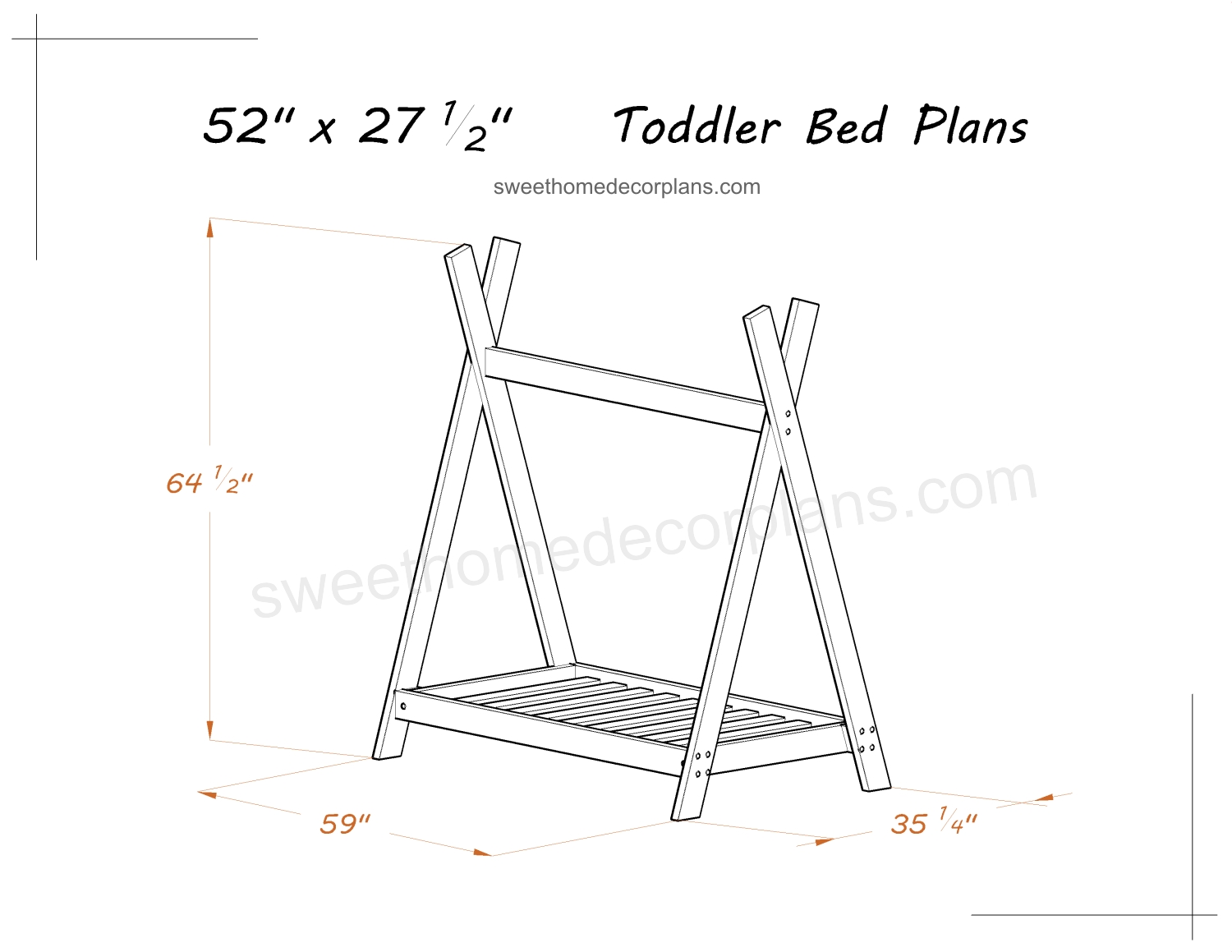 Wooden-montessori-teepee-bed-for-kids-bedroom