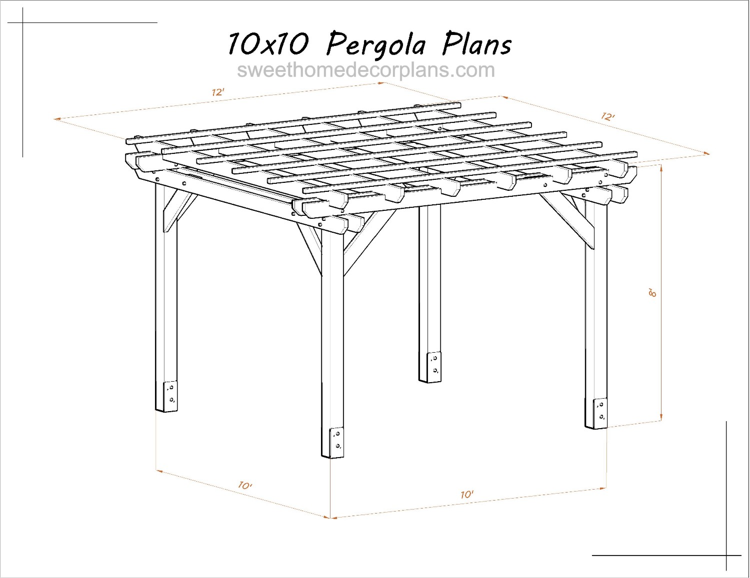 Diy-wooden-garden-10-x-10-pergola-plan-in-pdf
