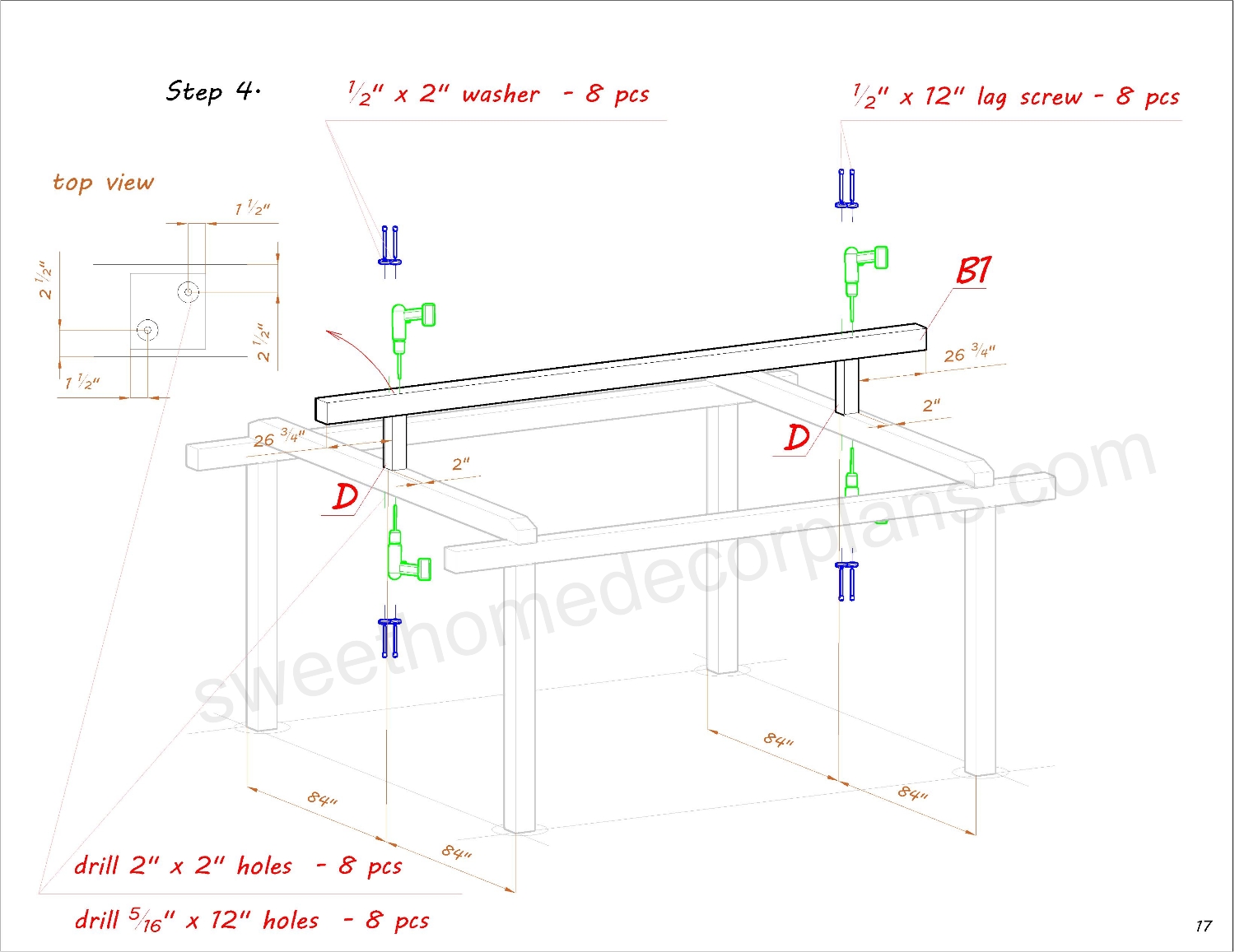 Assembly-diagram-wooden-14-х-14-gable-pavilion-plans-carport-gazebo