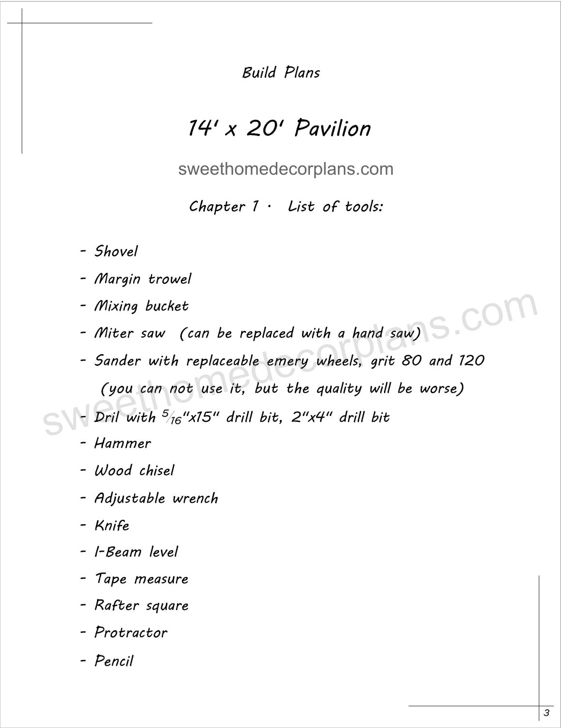 list-of-tools-14-х-20-gable-pavilion-plans-in-pdf