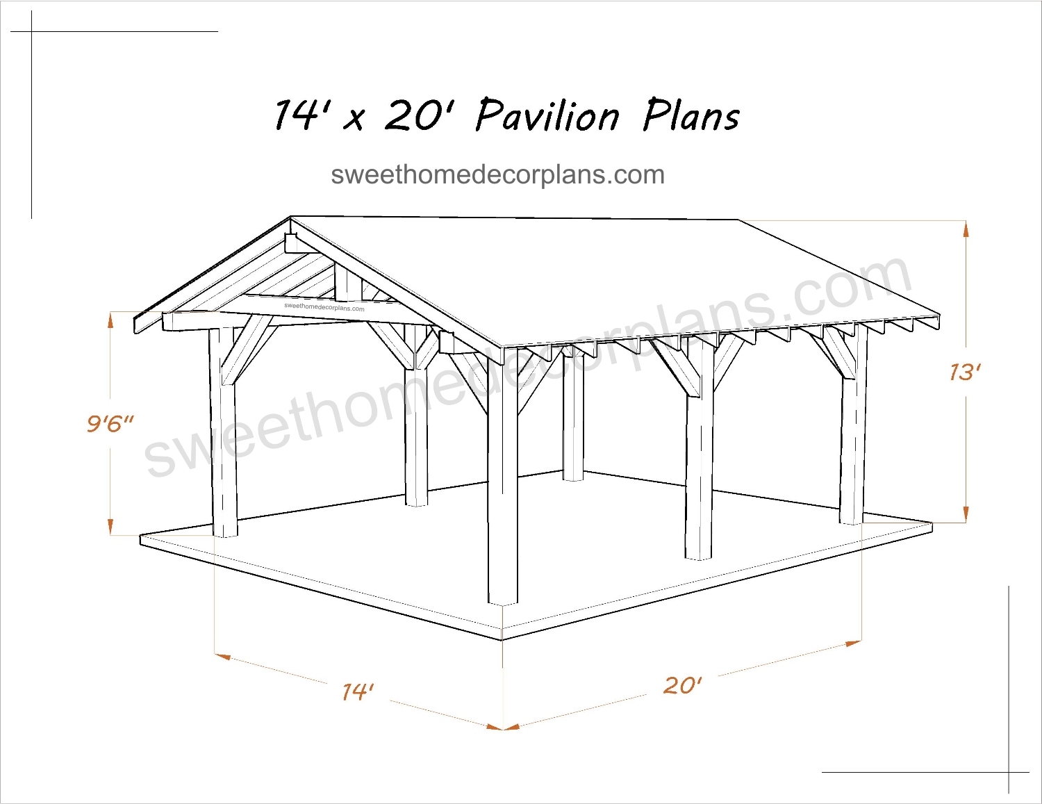 Diy-14-х-20-gable-pavilion-plans-in-pdf-gazebo-plans