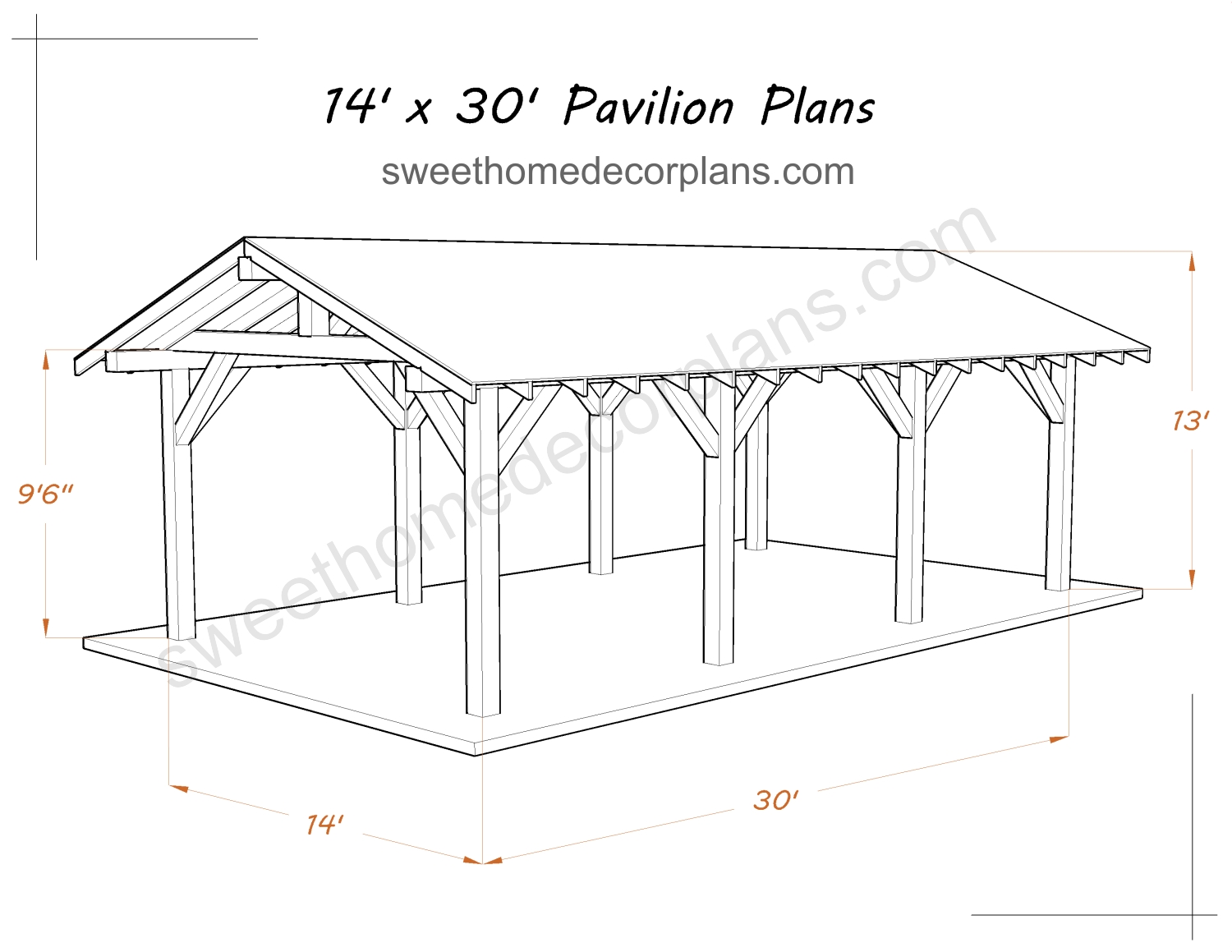 Diy-14-х-30-gable-pavilion-plans-in-pdf-carport-patio-gazebo