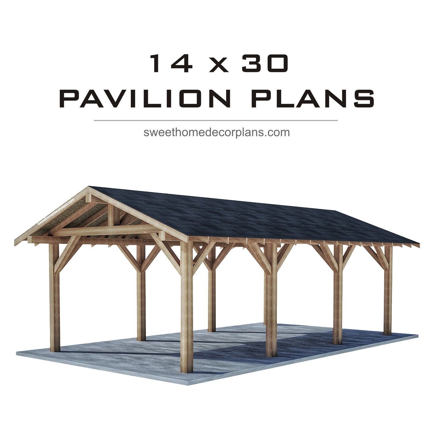 Diy-14-х-30-gable-pavilion-plans-in-pdf-carport-patio