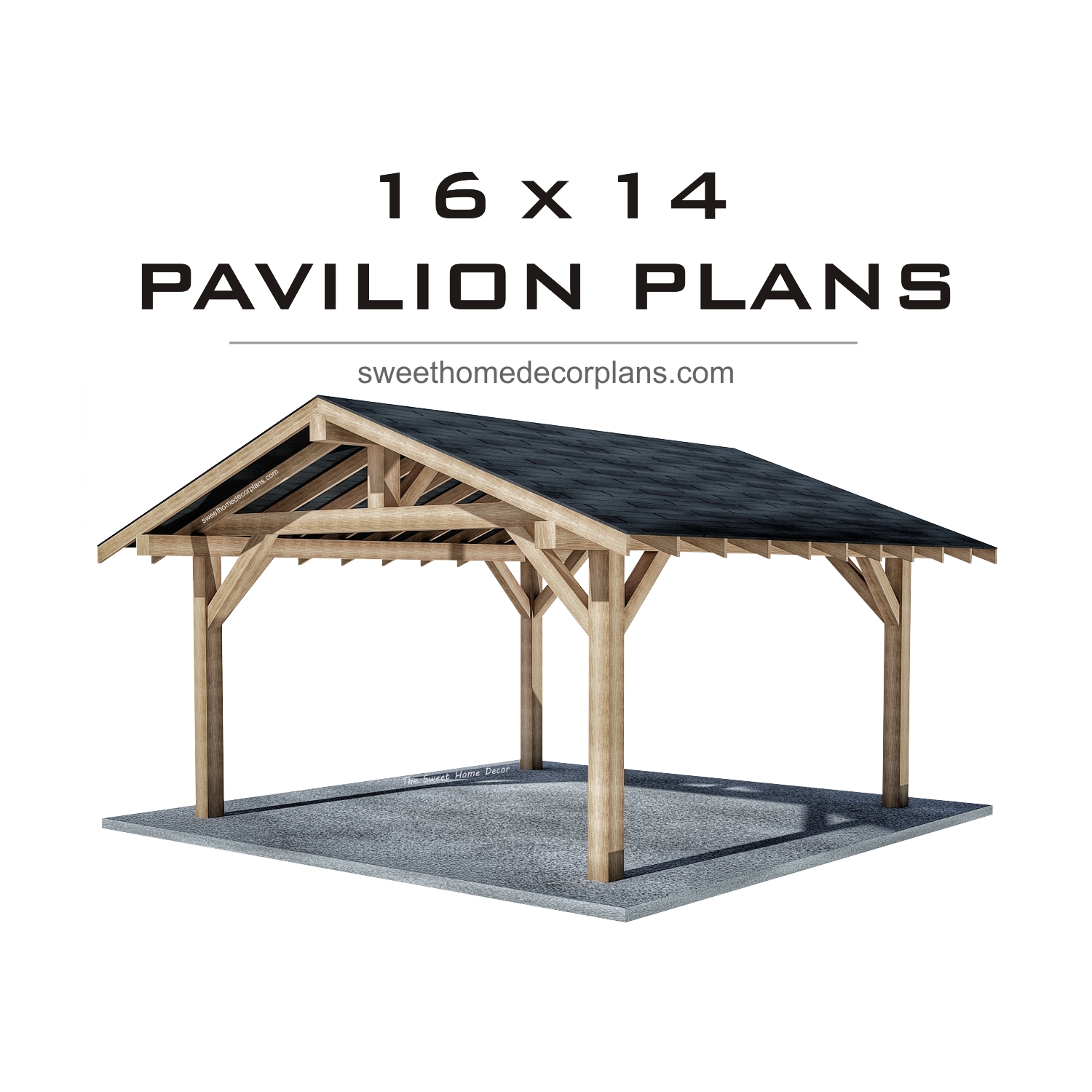 Diy-wooden-16-х-14-gable-pavilion-plans-carport-gazebo