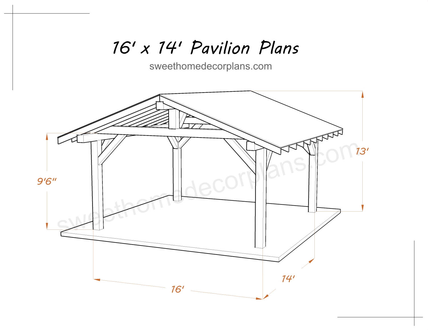 Diy-16-х-14-gable-pavilion-plans-carport-patio-gazebo-pdf