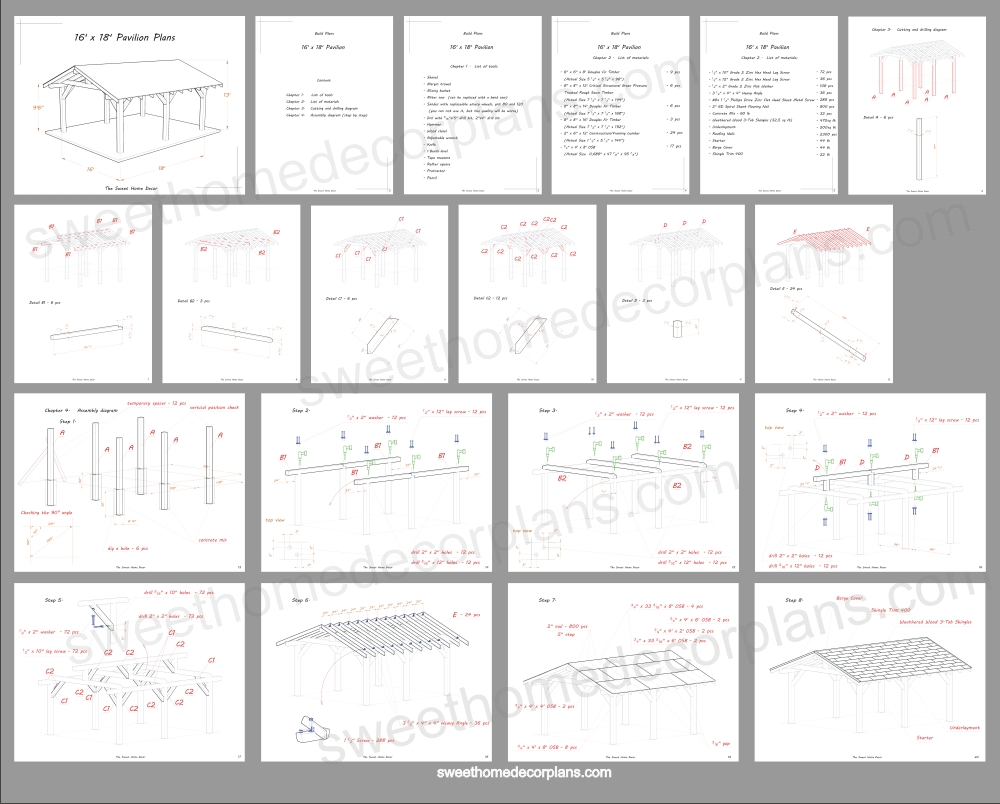 Diy-16-х-18-gable-pavilion-plans-carport-patio-gazebo