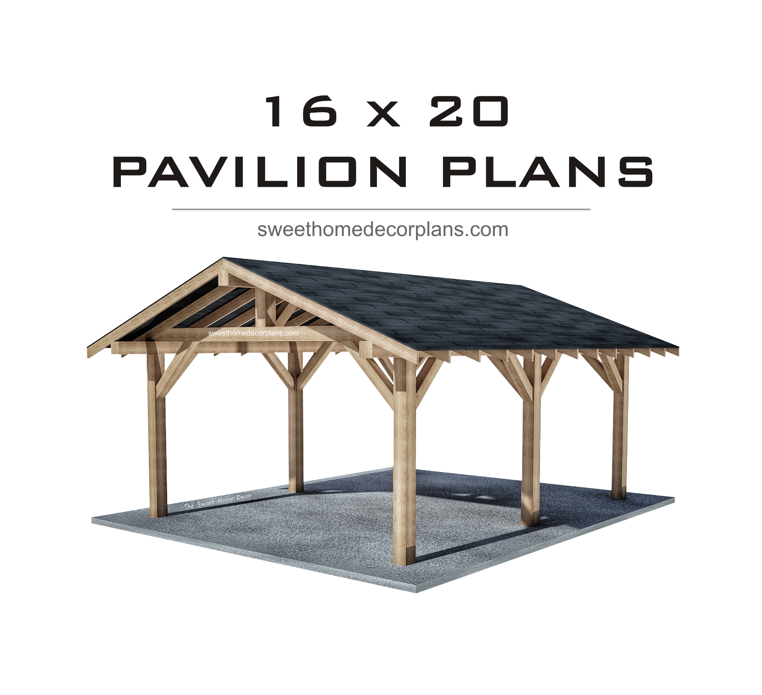 Diy-wooden-16-х-20-gable-pavilion-plans-carport-patio-gazebo