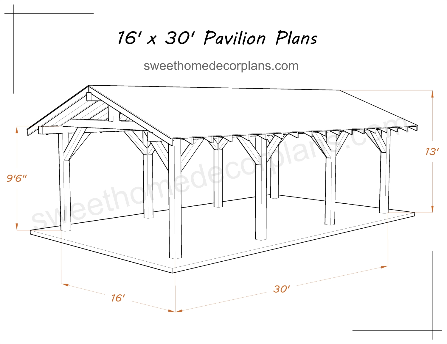 Diy-wooden-16-х-30-gable-gazebo-plans