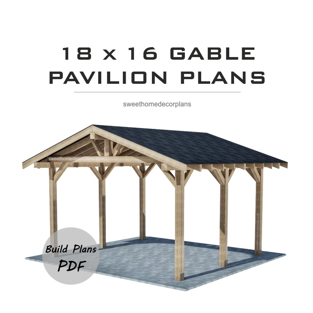18 x 16 pavilion plans gable gazebo plans gazebo carport